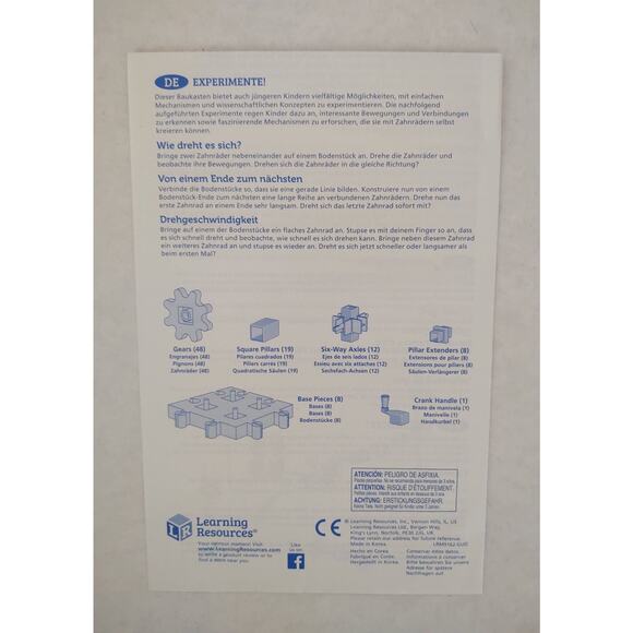 Learning Resourses- Gears! Gears! Gears! Beginner's Building Set- 96 pc - Age 3+ - Picture 11 of 13